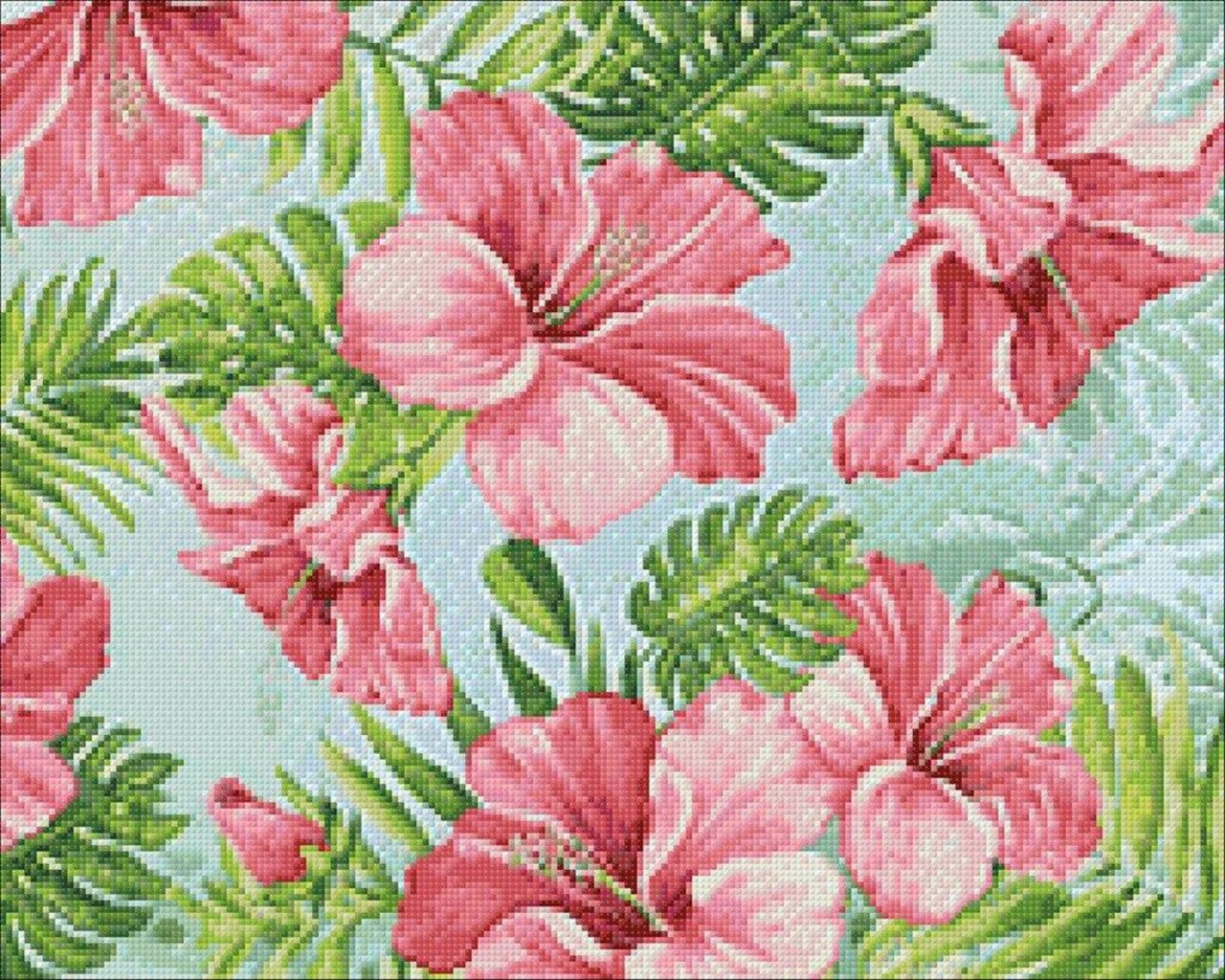 Hibicus Paradise CS2575 19.7 x 15.8 inches Crafting Spark Diamond Painting Kit